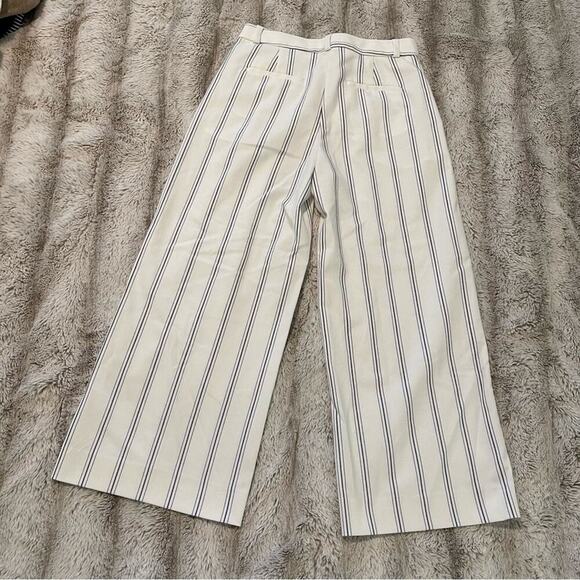Banana Republic Blake Crop White Stripe Wide Leg Pants - Picture 7 of 10